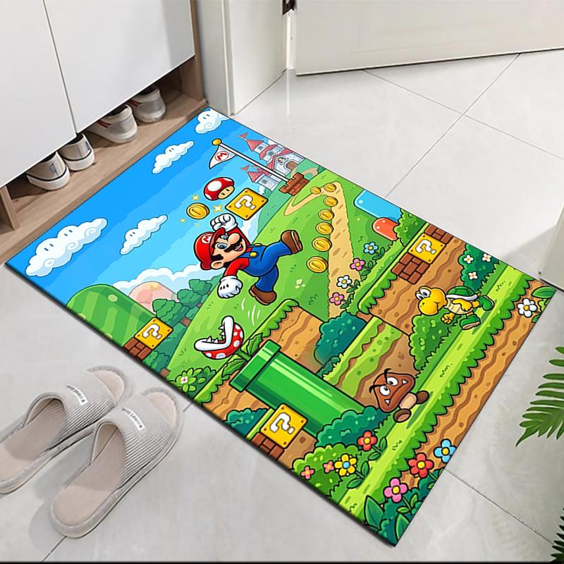 Mario Printed Carpetrugfor Office Chair Living Room Bedroom Kitchen Room Decor Gifts