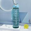 Bottiglia d'Acqua ActiveWear Grande Capacità 800ml/27oz A Prova di Perdite Bicchiere in Plastica con Scala Temporale Adatto per Viaggi Fitness ActiveWear