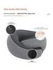 U-Shaped Memory Foam Travel Neck Pillow - No Head Tilt Support for Airplane and Office Use