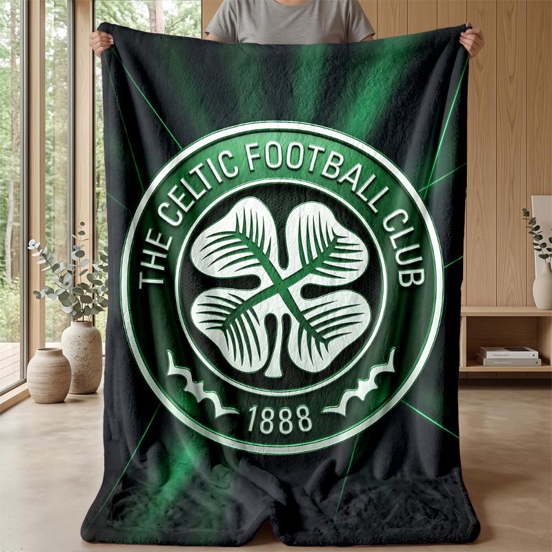 Coperta Morbida in Pile Flanella Celtic FC Leggera Accogliente Calda Coperta da Lancio per Divano Letto Decorazione Casa