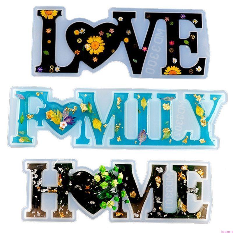 Love Home Family Silicone Mold Love Sign Word Mold Epoxy Resin Molds Art Crafts