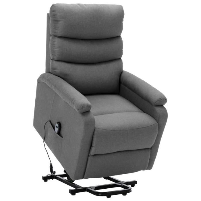 VidaXL Fauteuil inclinable Gris clair Tissu 321236