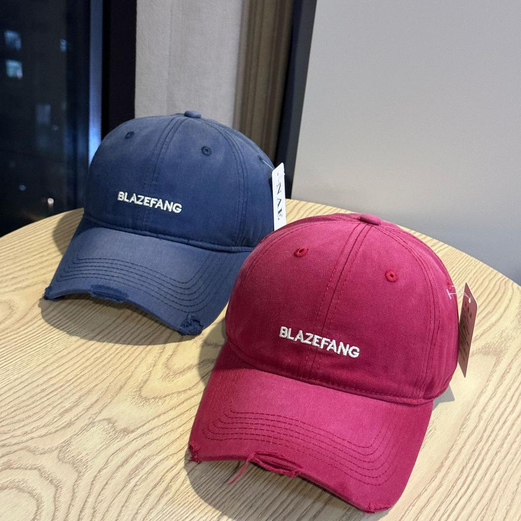 Spring and Summer New Korean-style Fashion Retro Letter Embroidered Baseball Cap for Women, Casual and Versatile, Sun-shading, Face-slimming, Trendy