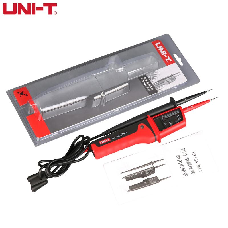 UNI-T UT15C Waterproof Digital Voltage Meter 0V~690V AC/DC Voltage Testers LCD Display Auto Range Phase Rotation voltage tester