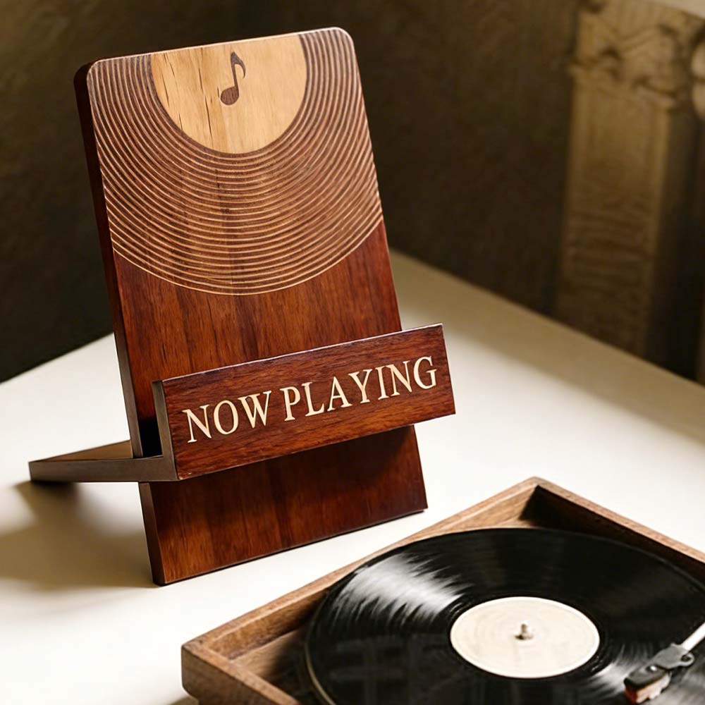 Porta Dischi in Vinile di Grande Capacità Espositore in Legno Fatto a Mano per Dischi Scaffale porta CD Tavolo