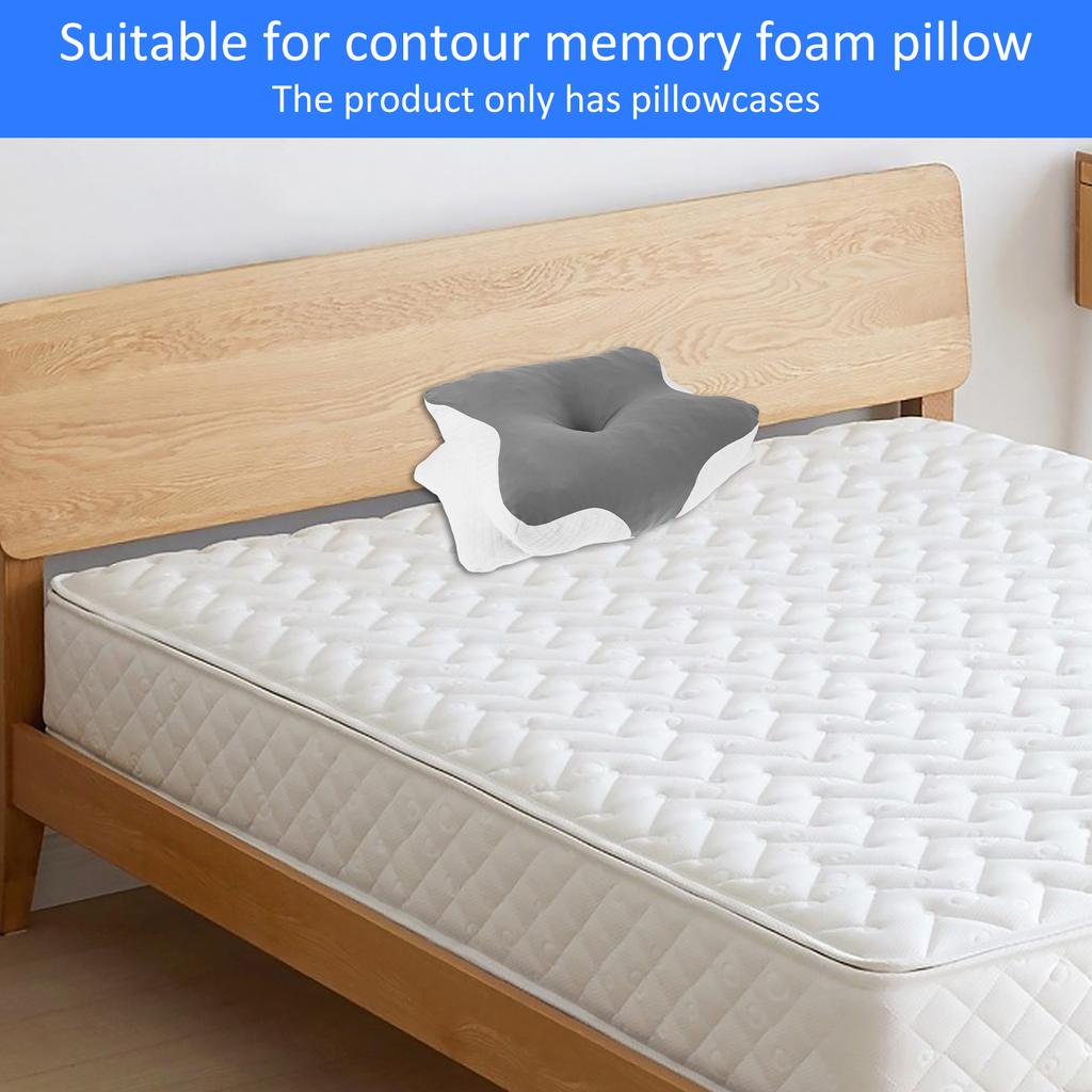 Butterfly Shaped Pillowcase Polyester Cervical Pillowcase with Zipper Smooth Soft Satin Neck Pillows Cover Bedding Accessories