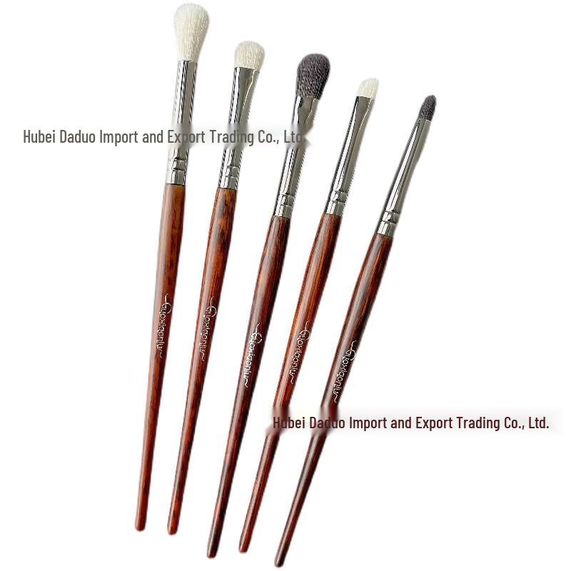 Guo Xiaoniu Ash Wood Wool Eyeshadow Brush Set - 5-Piece, Animal-Friendly, Beginner-Friendly Beauty Tool