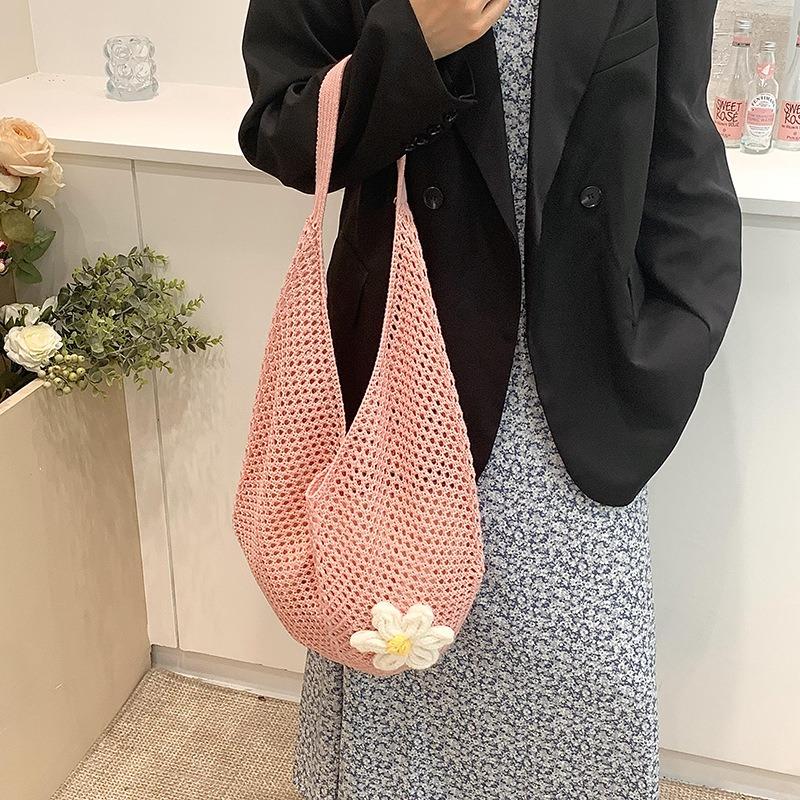 New straw bag women's summer seaside vacation beach bag shoulder bag hand-woven bag large capacity