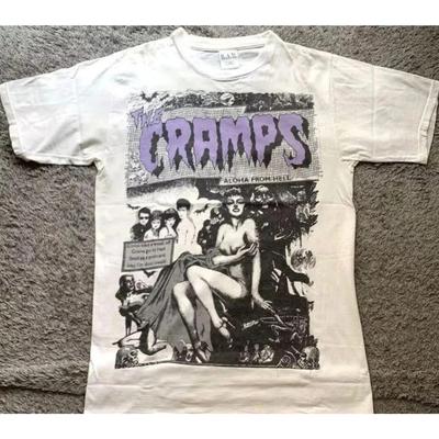 The Cramps Band Concert Tour T-shirt 90s Unisex T-shirt Print Pattern Daily Casual Short Sleeved Shirt
