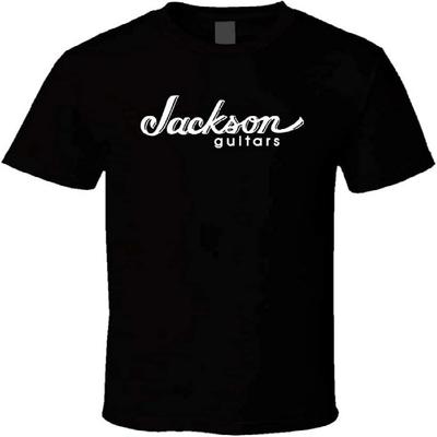 BINT Jackson Guitars Logo Camiseta Vintage Negro Blanco Camiseta Hombre Negro XXL