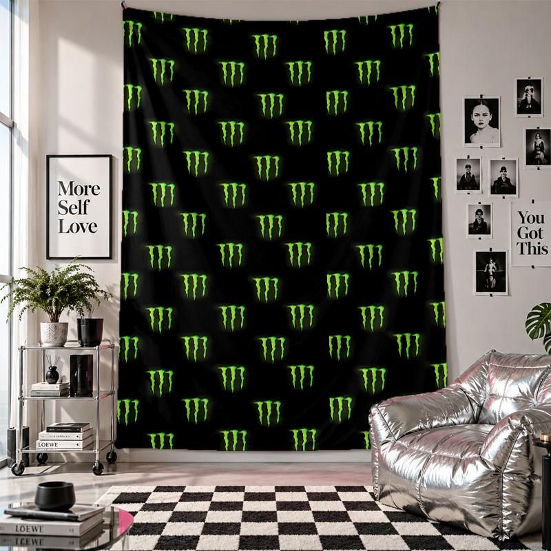 Wall TapestryMonster Energy Art Hanging Cloth Decorative Background Cover for Room Decoration
