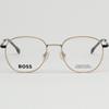 Hugo Boss Hugo Boss Titanium Eyeglass Frames BOSS1416 0NZ Matte Gold Round Stainless Steel