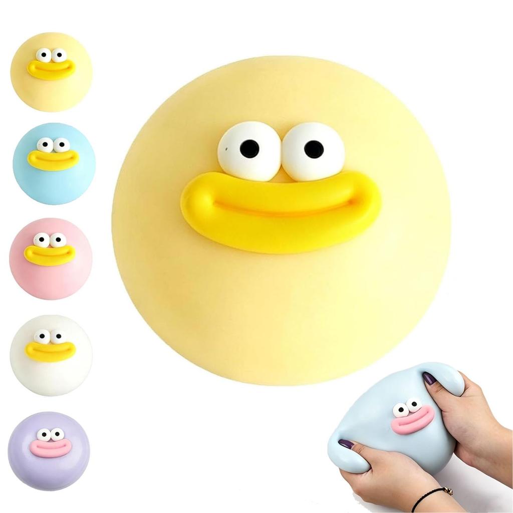 Smushers Face Squishy, smushers Squishy with Interchangeable Faces, Soft Slow Rebound Sensory Squeeze Balls for Adults Soft Squeeze Toy Relief (Pink)