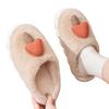 Cartoon small mushroom cotton slippers autumn and winter indoor home fluffy plush thick-soled cotton slippers