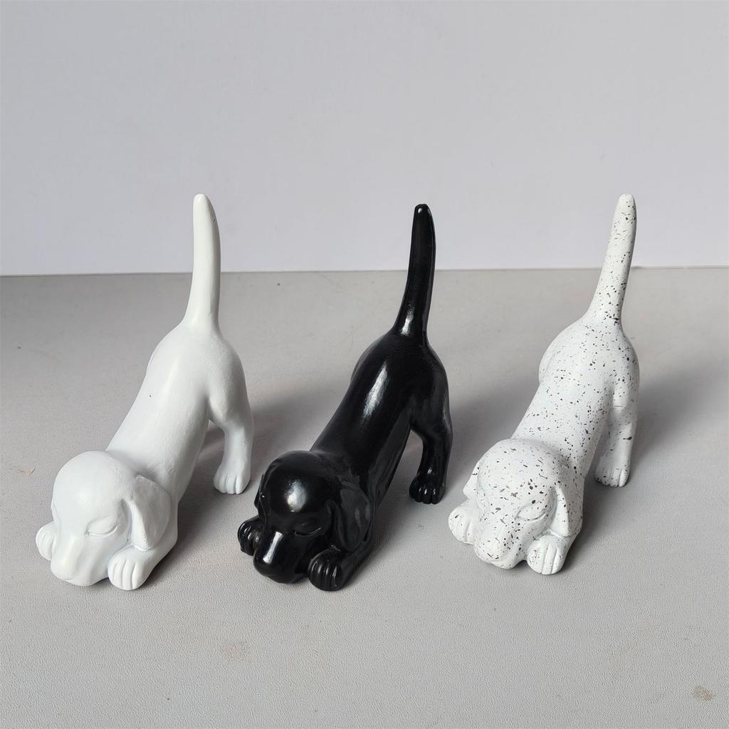 Dog Ring Holder, Dachshund Figurine, Living Room Tabletop Home Decor, Cute Decorative Organizer, Resin Craft.