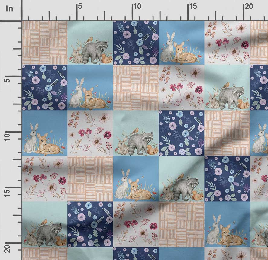 Soimoi Animals Print, Bavlna Cambric, Prošívací tkanina prodávaná The Yard 42 palců široká, bavlněná tkanina střední gramáže, Šicí potřeby,