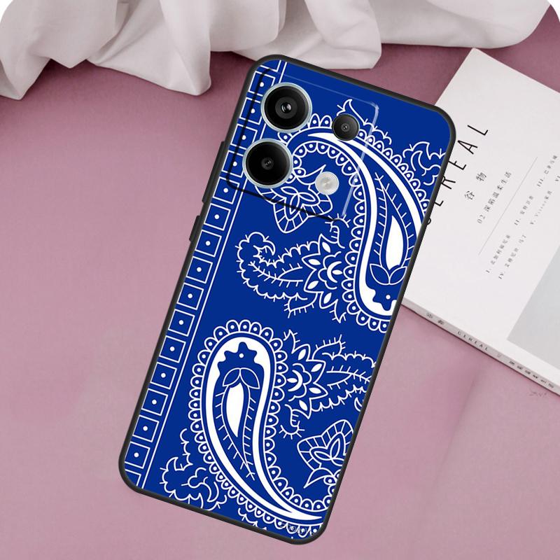 Blue Bandana Case For Xiaomi Redmi Note 14 13 12 11 10 9 15 Pro Plus Redmi 15 10C 12C 13C 15C 14C Cover