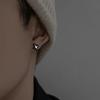 Men Cross Stud Earrings Hip Hop Punk Rock Crystal Geometric Ear Jewelry