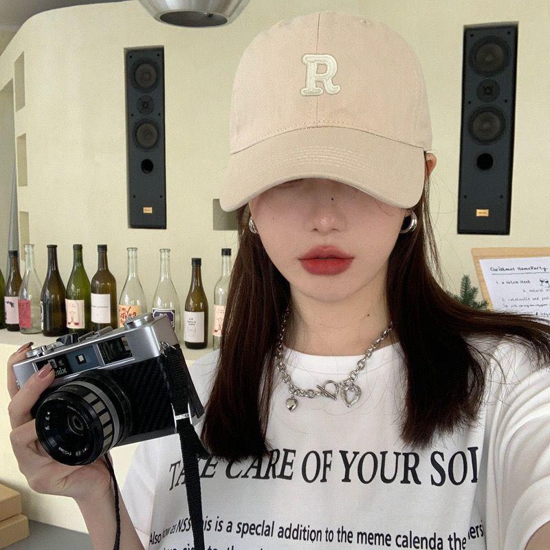 Fashionable Embroidery Letter Neutral Casual Summer Sun Shading Baseball Cap
