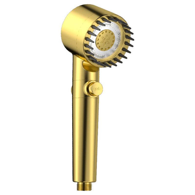 Massage Spa Pressurized Shower Head 3 Modes High Pressure Filter Rainfall Shower One-Key Stop Spray Nozzle Bathroom Accessories