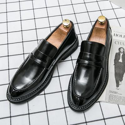 Fashion Luxury Brand Business Casual Shoes Thick Bottom Shoes Leather Loafers Slip On High Quality Wedding Shoes Soft Sole Dress Shoes