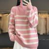Women Sweater Turtleneck 100% Wool MODERN NEW SAGA Zipper Knit Pullover Turn-down Collar Thick Winter Jumpers Female Knit Tops