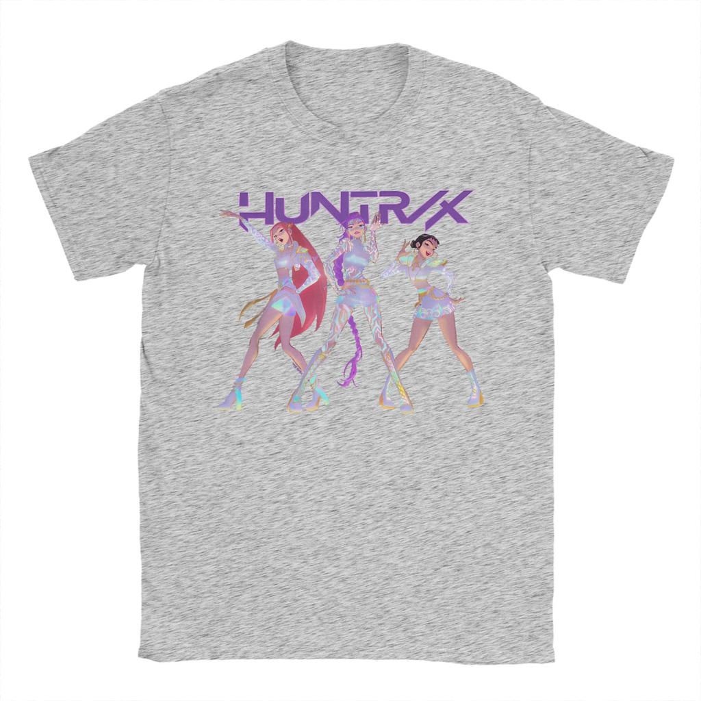 Casual Demon Hunters HUNTRX Dance T-Shirts Men O Neck Pure Cotton T Shirt Short Sleeve Tees Unique Clothing