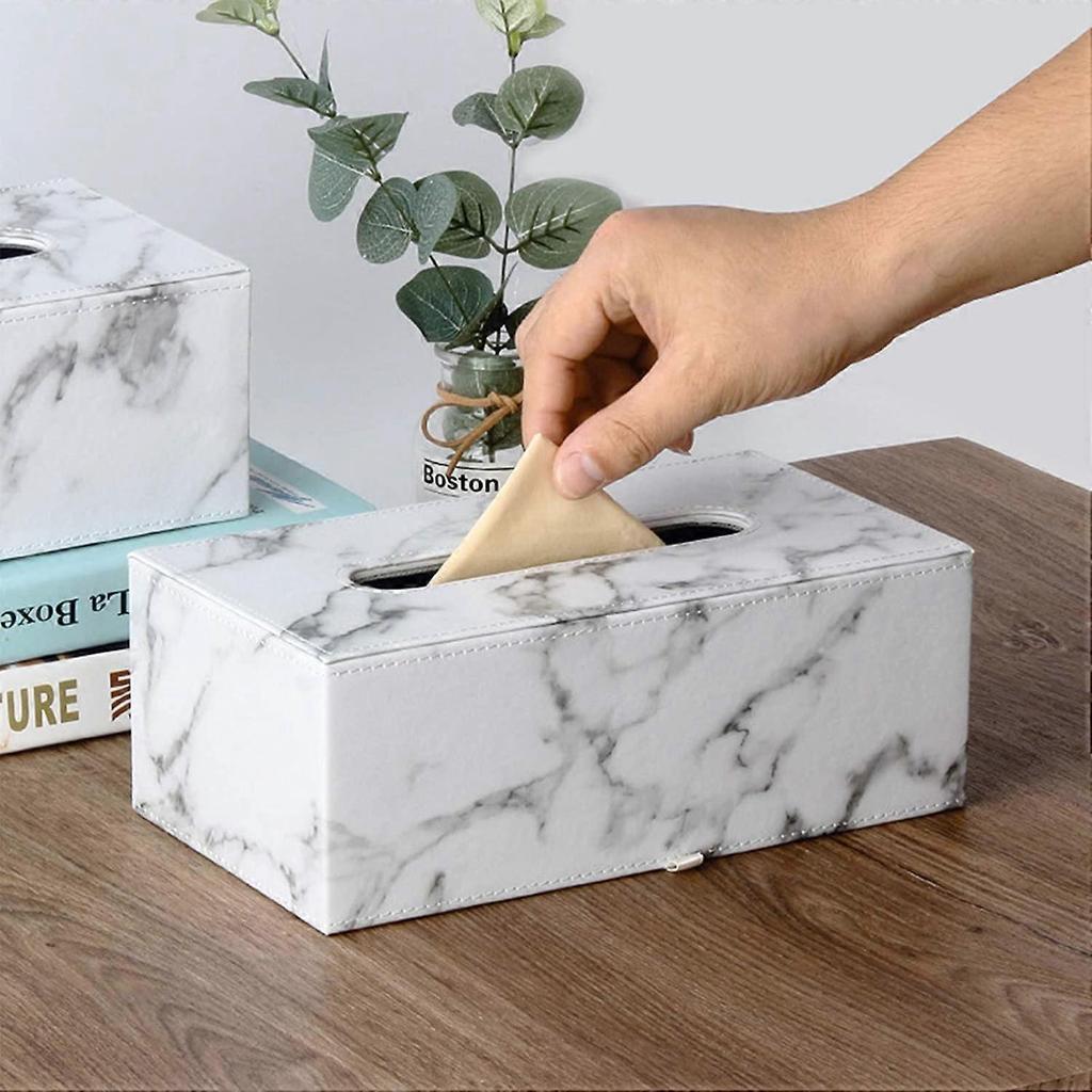 Tissue Box Holders,Tissue Box Cover Rectangular Leather Household Office Holder Box
