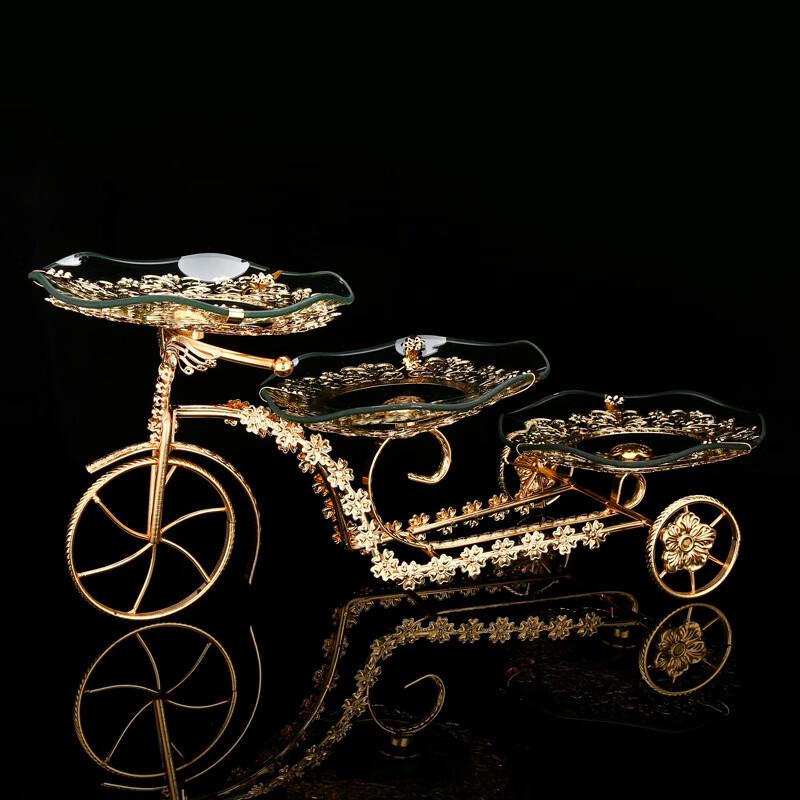 Xiaoyueya European-Style Three-Tier Glass Fruit and Snack Tray