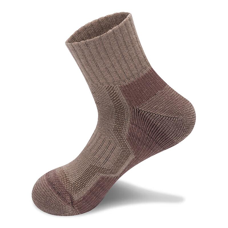 TFO Merino Wool Socks, Athletic Running Socks, Breathable Comfortable Outdoor Hiking Socks, 2202464, Men's Brow