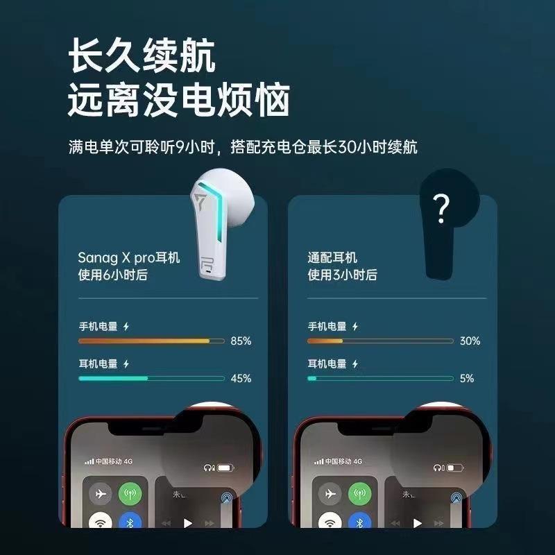 Private model mini wireless bluetooth headset in-ear noise cancellation e-sports game headset ultra-low latency