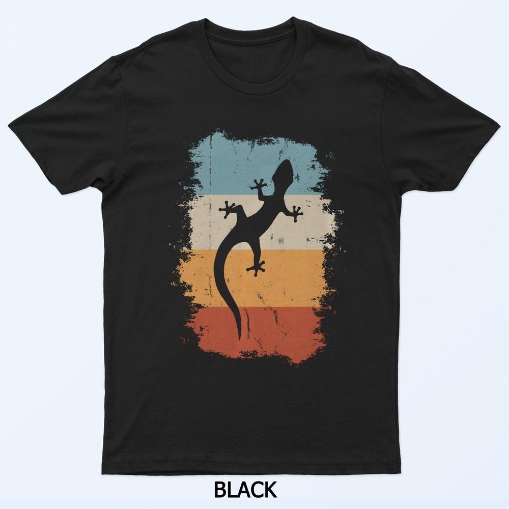 

Винтажная футболка с силуэтом леопардового геккона 3XL