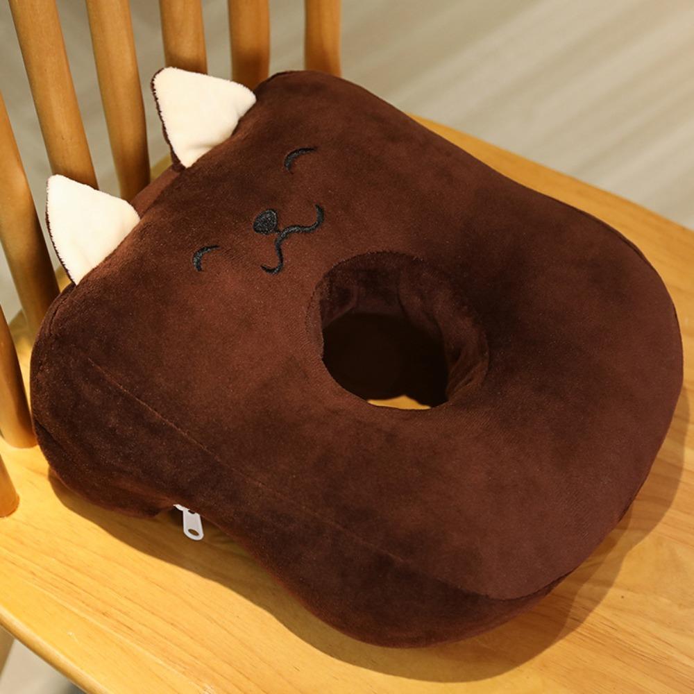 Hollow Hole Plush Nap Pillow Cartoon Neck Support Nap Accessories Sleeping Pillow Students