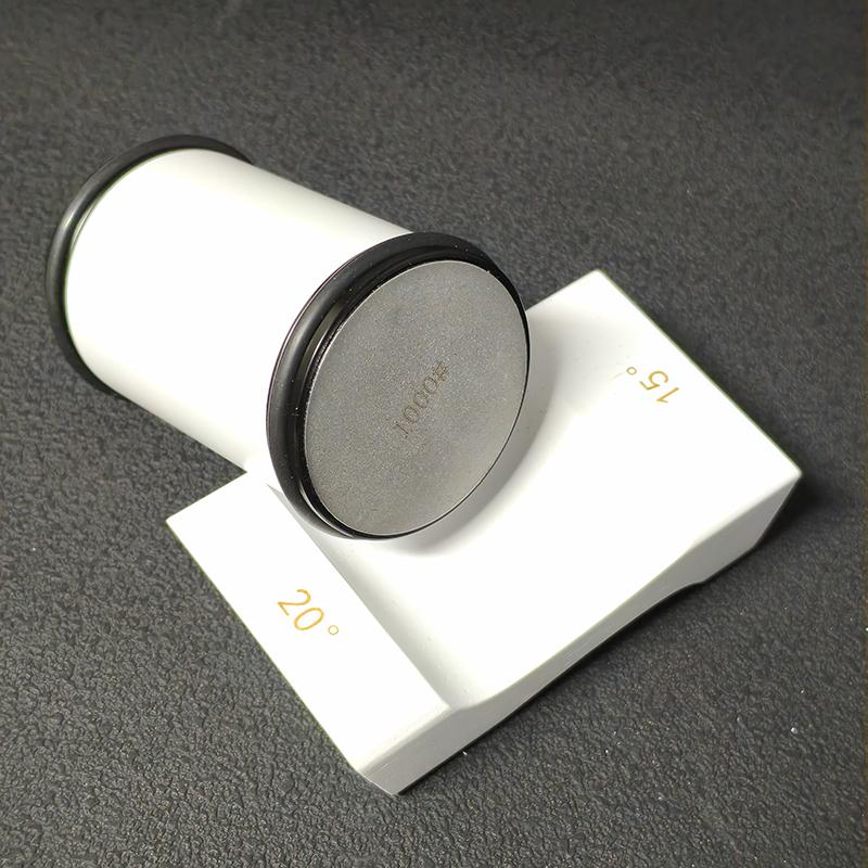 2-Angle Rolling Knife Sharpener 15/20° Roller Sharpeners Magnet Wooden Base Diamond Grinder Set Woodwork Sharpening System