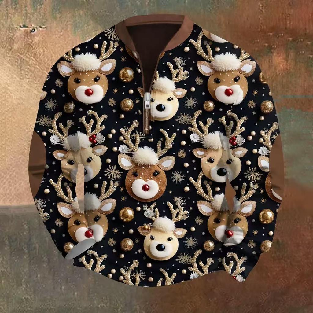 Men's Autumn 2025 Cartoon Santa Claus Hoodie