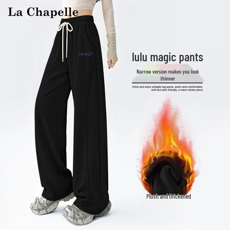 La Chapelle Women s Fleece-Lined Straight Leg Casual Pants S