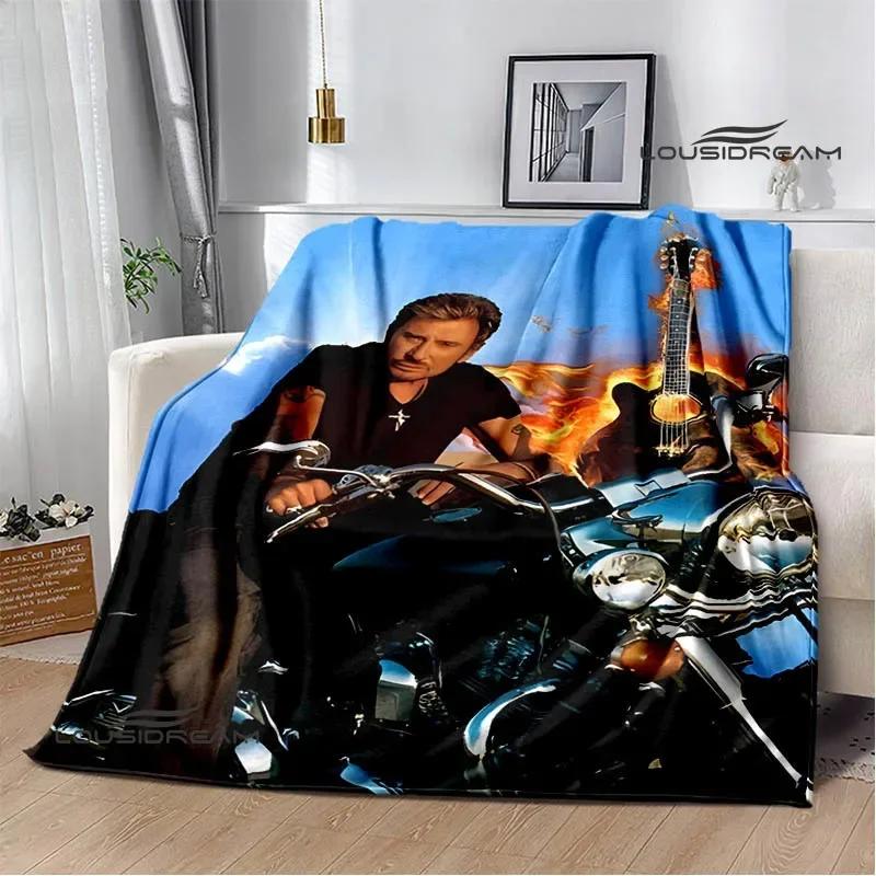 French Rock Star Johnny Hallyday Blanket Flannel Blanket Home Travel Blanket Fashion Warm Blanket Bed Linings Birthday Gift