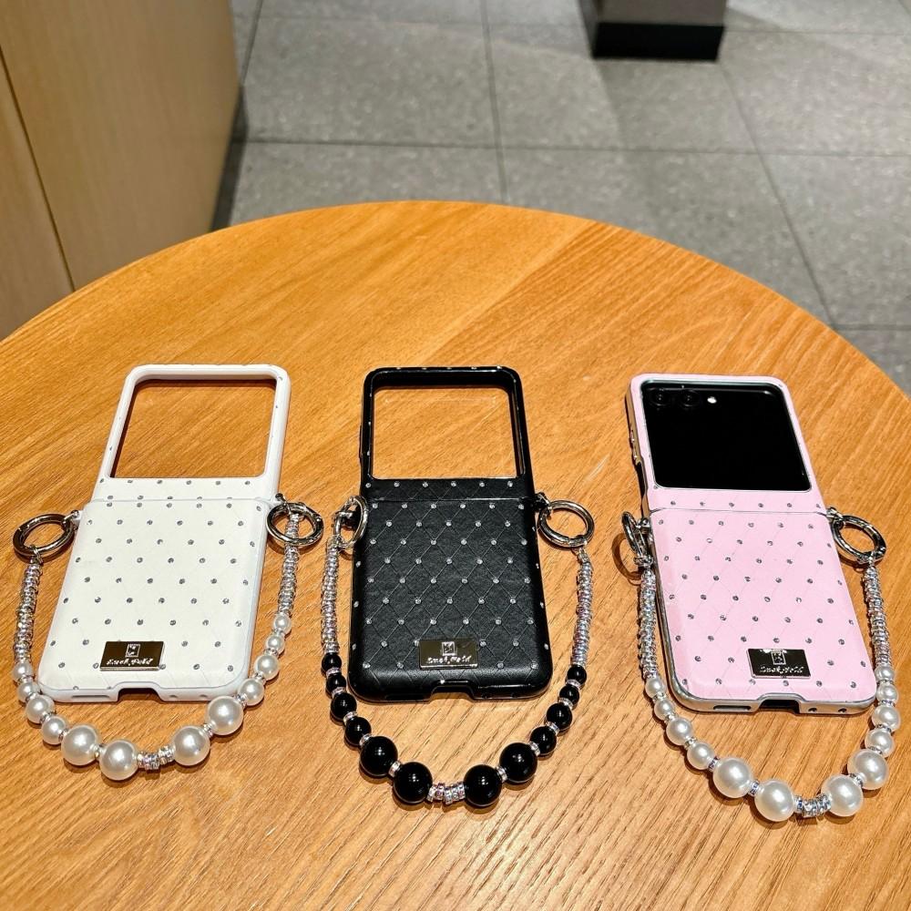 Funda de Teléfono Moda Diamante Estilo Pequeño Fragante Para Motorola Razr 50 60 70 Ultra 60Pro Evitar Pérdida Pulsera Proteger Cubierta Trasera
