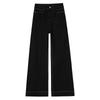 Trendy American Wide-Leg Jeans: Autumn/Winter Straight-Leg Floor-Length Pants for Plus-Size Women