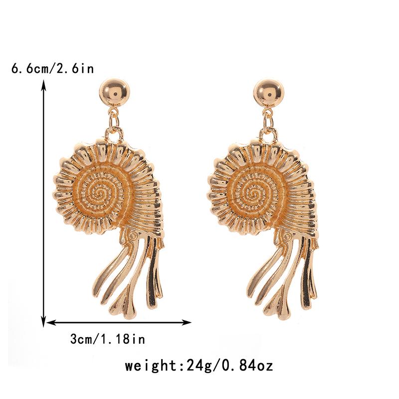 Bohemian Seashell Pendant Earrings For Beach And Ocean Women Jewelry Accessory