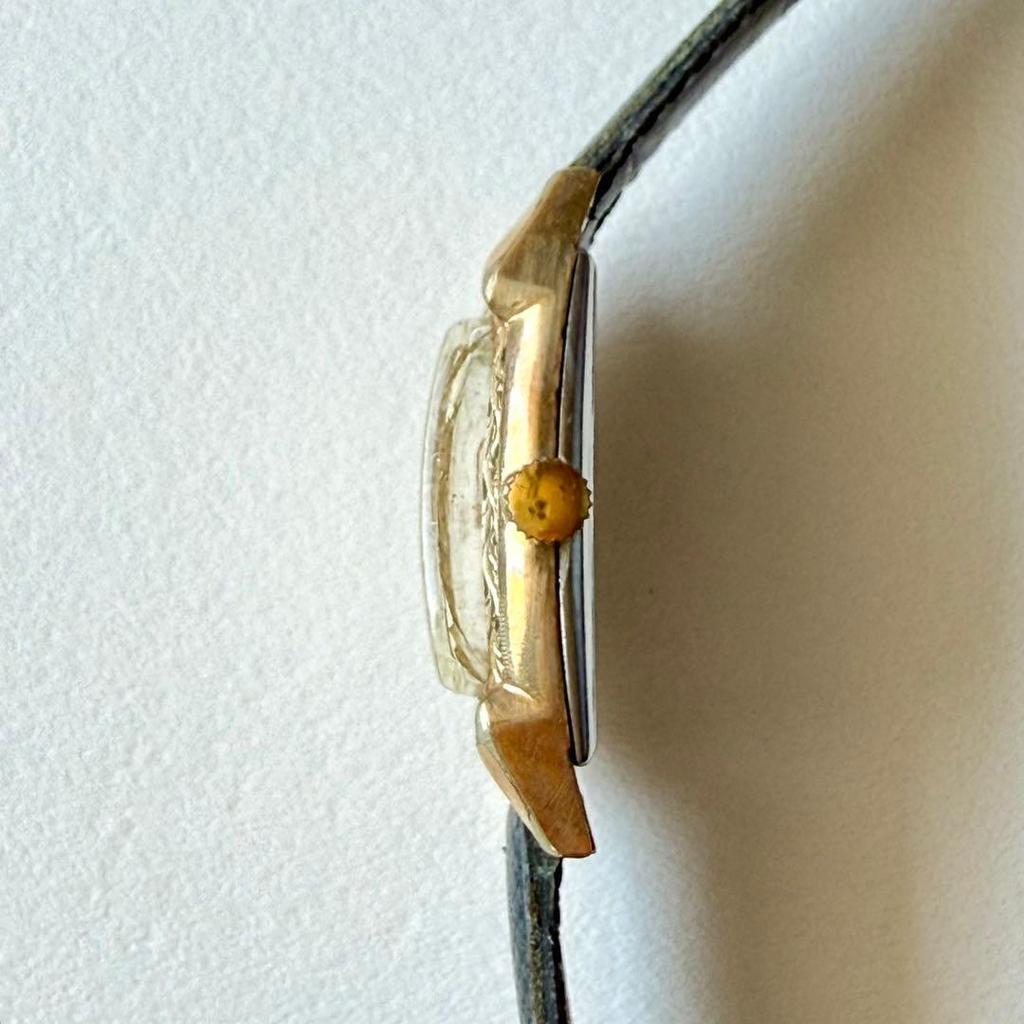 Used Antique Bulova Mechanical/hand-wound Watch Gold/black 1950's Rare