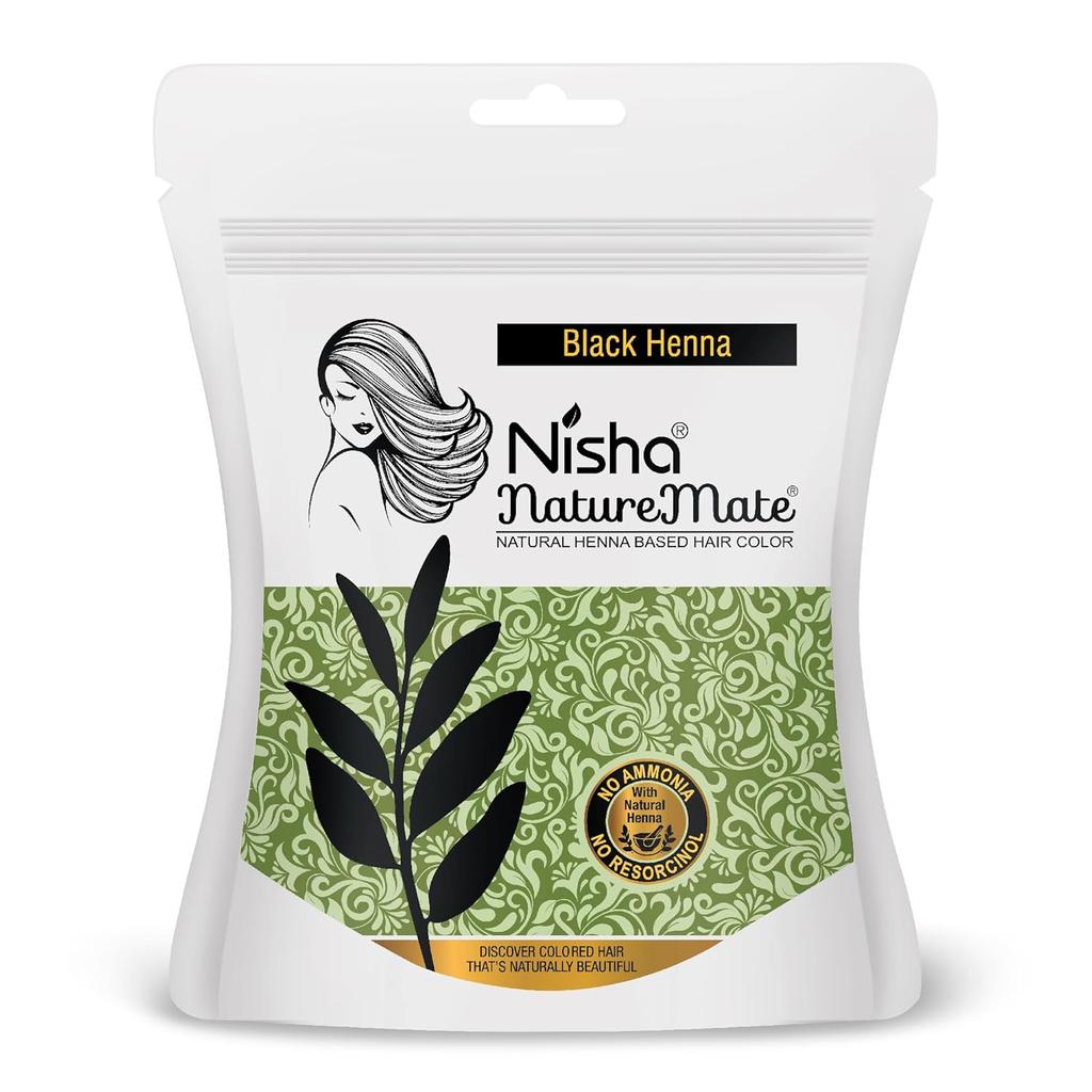 Nisha Nature Mate Natural Henna Hair Color Ammonia Free Long Lasting Smooth Silky Shine Salon Finish 45g x Pack Of 3