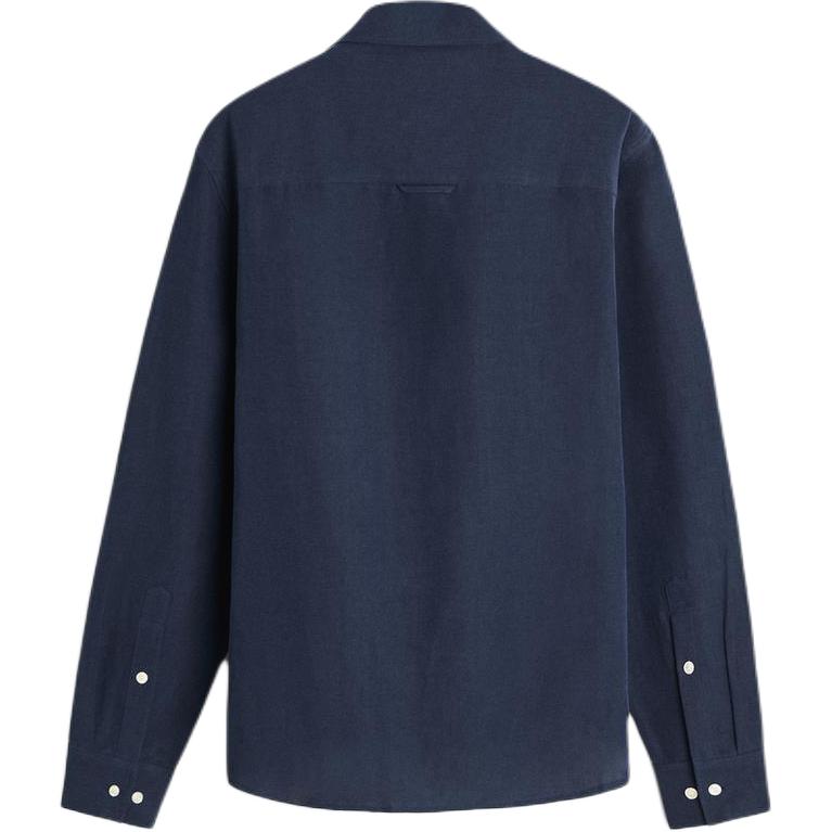 Zara Solid Color Comfortable Slim Fit Long Sleeve Shirt Men shirts Ocean-Blue 5344306-401