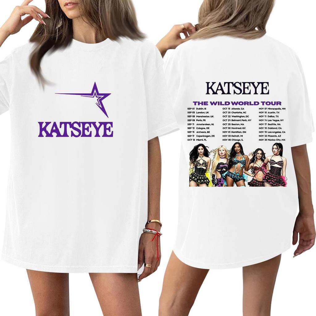 Women's Short Sleeve T-Shirt Casual Letter Print Neck Tee for Daily Wear