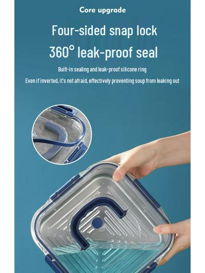 Pojemny, hermetyczny lunchbox ze stali nierdzewnej z pokrywką - Przenośny pojemnik do przechowywania żywności