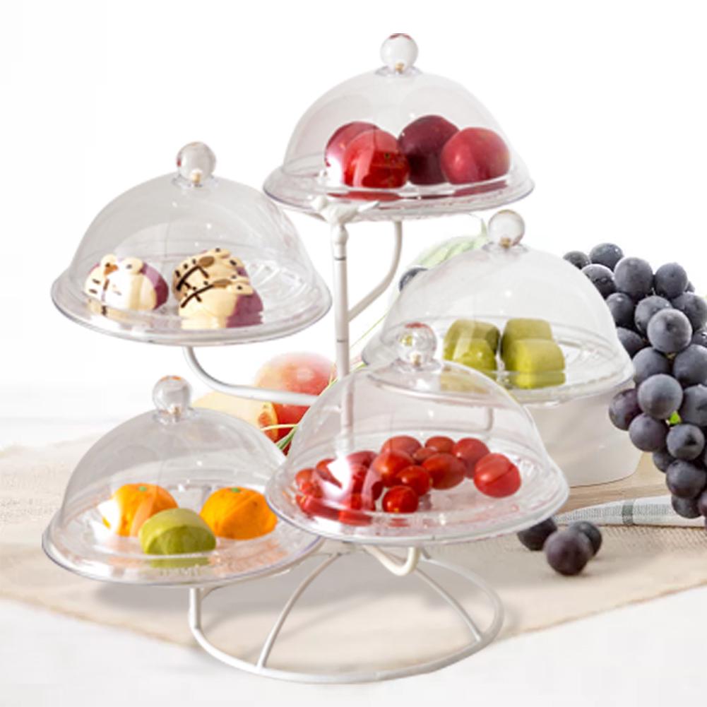 2 Tier Fruit Plate Cake Stand Dessert Plate White Double Layer Candy Bowl for Buffet Wedding Home Party Living Room Coffee Table