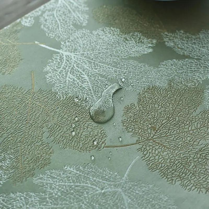 Brocade Flower Tea Mat Household Table Decoration Light Luxury Thickening Waterproof Tablecloth West Array Woven Dry Tea Mat New