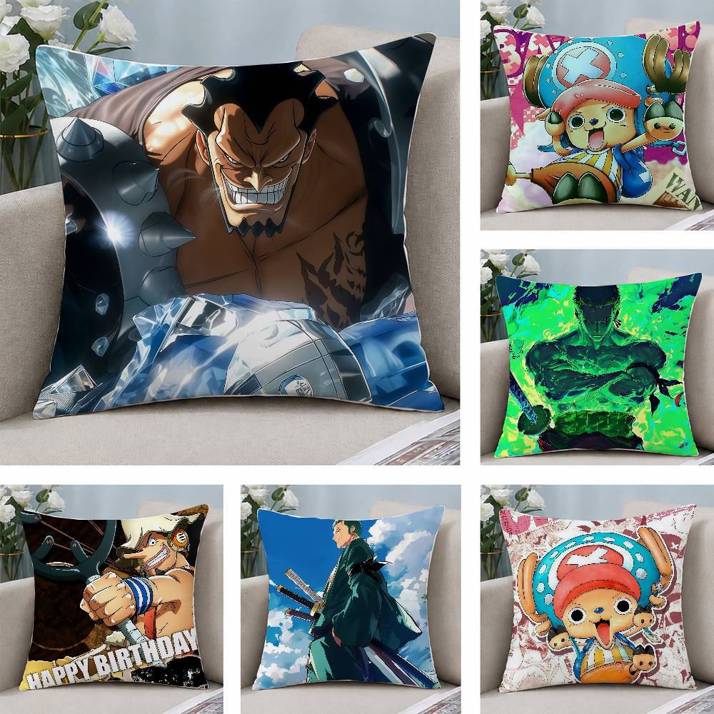 One Piece Vinsmoke Sanji Anime Plush Pillow Cover Soft Short Plush Cushion Cover For Sofa Bedroom Home Decor Gift Decoration
