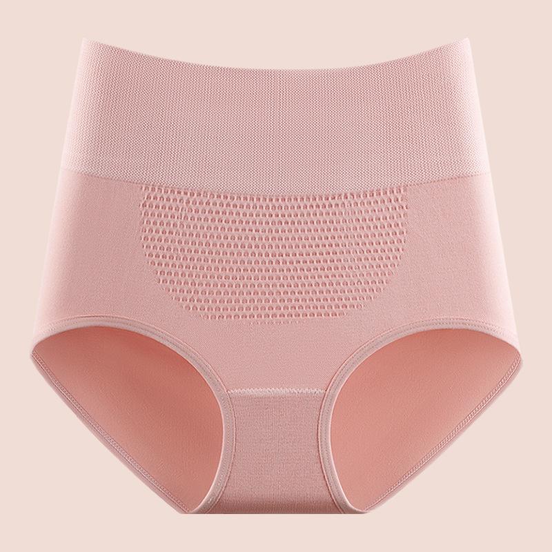 Ladies Spring and Autumn High Waist Honeycomb Warm Belly Lift Hip High Bounce Belly Triangle Briefs