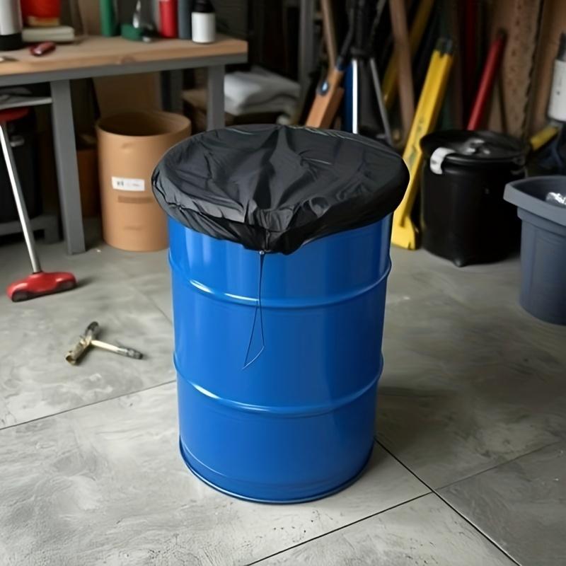 Cost-Effective Heavy-Duty Drum Cover, Adjustable Drawstring Closure, All-Weather for Rainwater Storage & Industrial Use